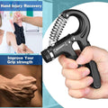Hand Gripper Adjustable Resistance 5kg-60kg ABS Black