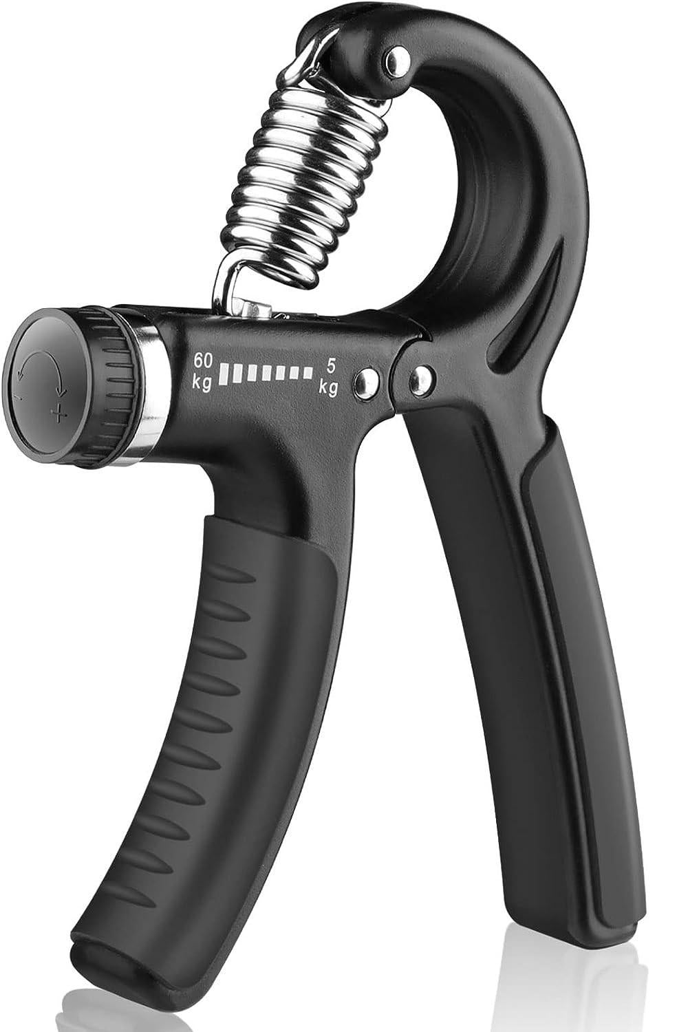 Hand Gripper Adjustable Resistance 5kg-60kg ABS Black